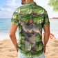 Personalized Fishing Aloha Shirt – Custom Photo Bass Fish Fishing Makes Me Happy - Custom Photo Hawaiian Shirt