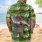 Personalized Fishing Aloha Shirt – Custom Photo Bass Fish Fishing Makes Me Happy - Custom Photo Hawaiian Shirt