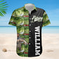 Personalized Fishing Aloha Shirt – Custom Photo Bass Fish Fishing Makes Me Happy - Custom Photo Hawaiian Shirt