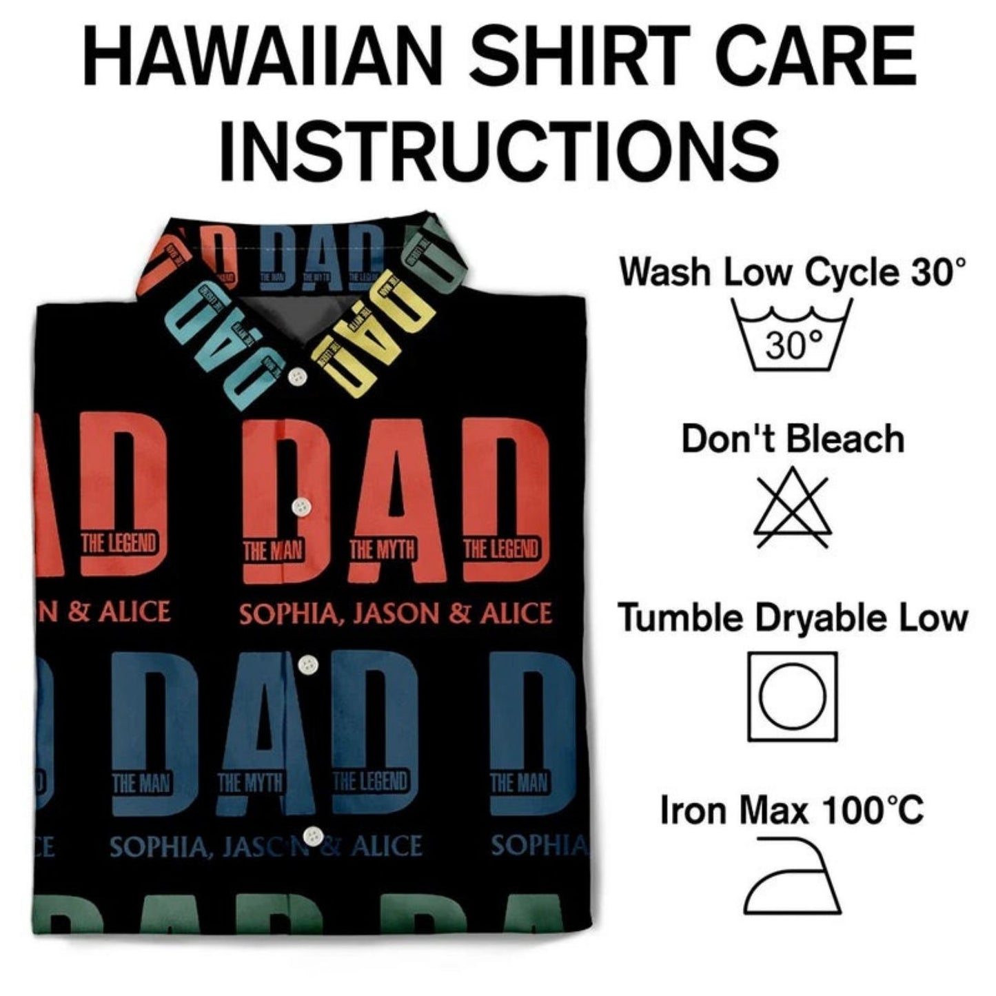 Custom Photo Gift Father Dad The Man The Myth The Legend – Personalized Hawaiian Shirt