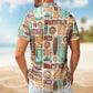 Custom Face with Exotic Tiki Pattern – Custom Photo Hawaiian Shirts