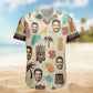 Tiki Pineapple Vintage Summer Aloha with Custom Face – Custom Photo Hawaiian Shirts