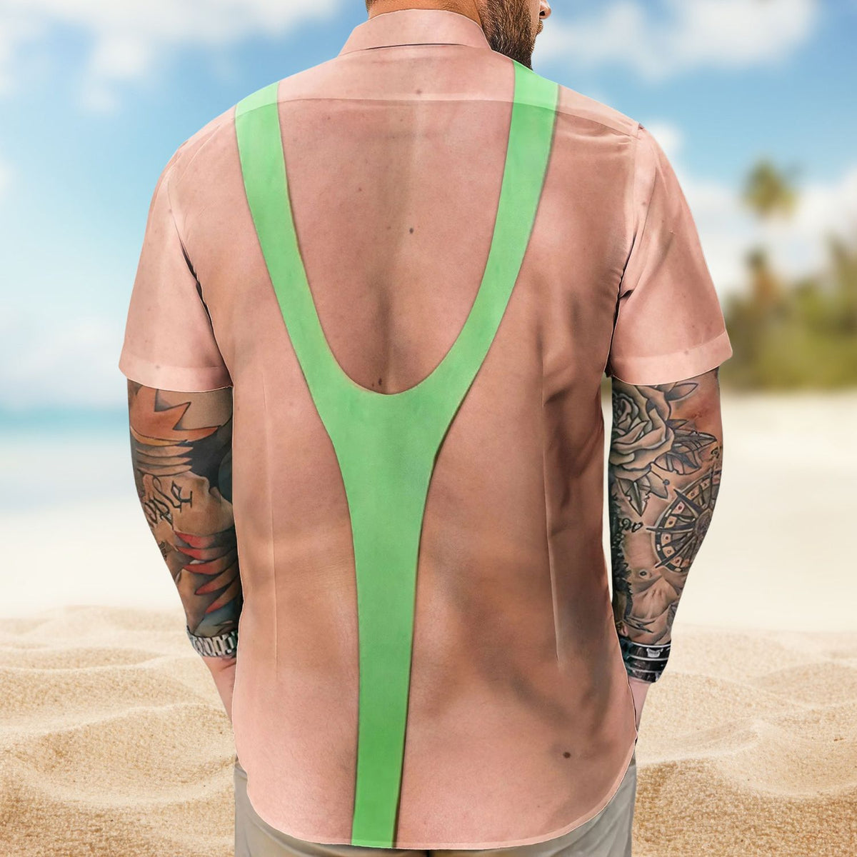 Men’s Sling Swimsuit Funny Ugly Print – Personalized Hawaiian Shirt