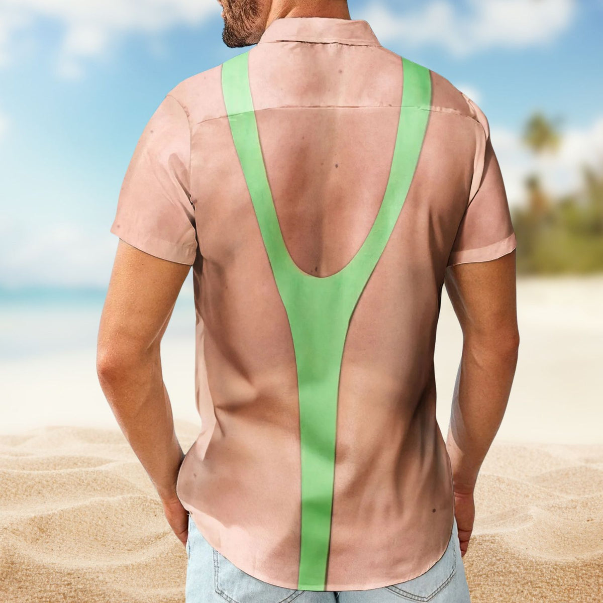 Men’s Sling Swimsuit Funny Ugly Print – Personalized Hawaiian Shirt