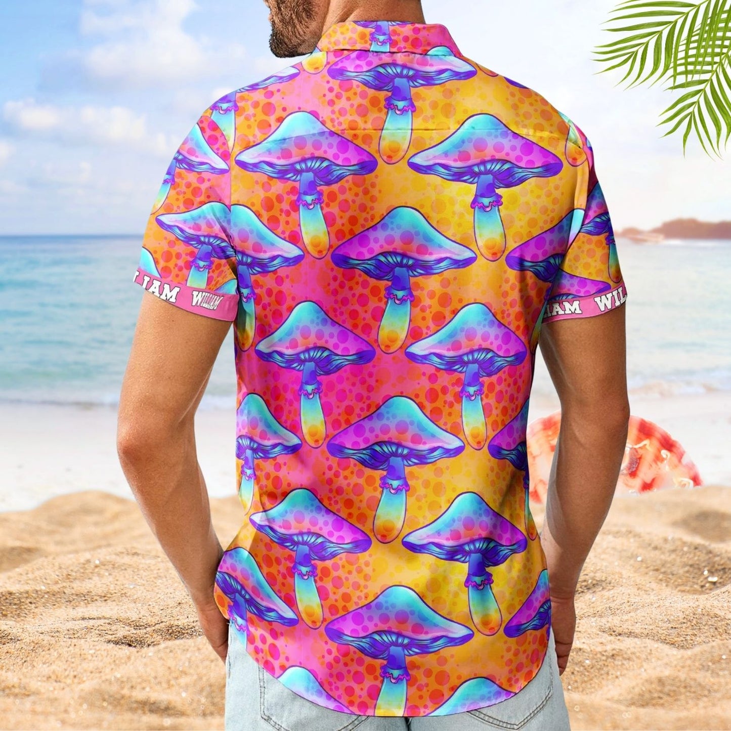 Poisonous Mushroom Pattern Aloha Shirt with Custom Name – Personalized Hawaiian Shirts