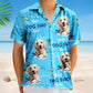 Custom Photo Best Dog Dad Ever Tropical Island – Personalized Hawaiian Shirt