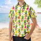 Funny Custom Face With Pineapple - Personalized Photo Hawaiian Shirt