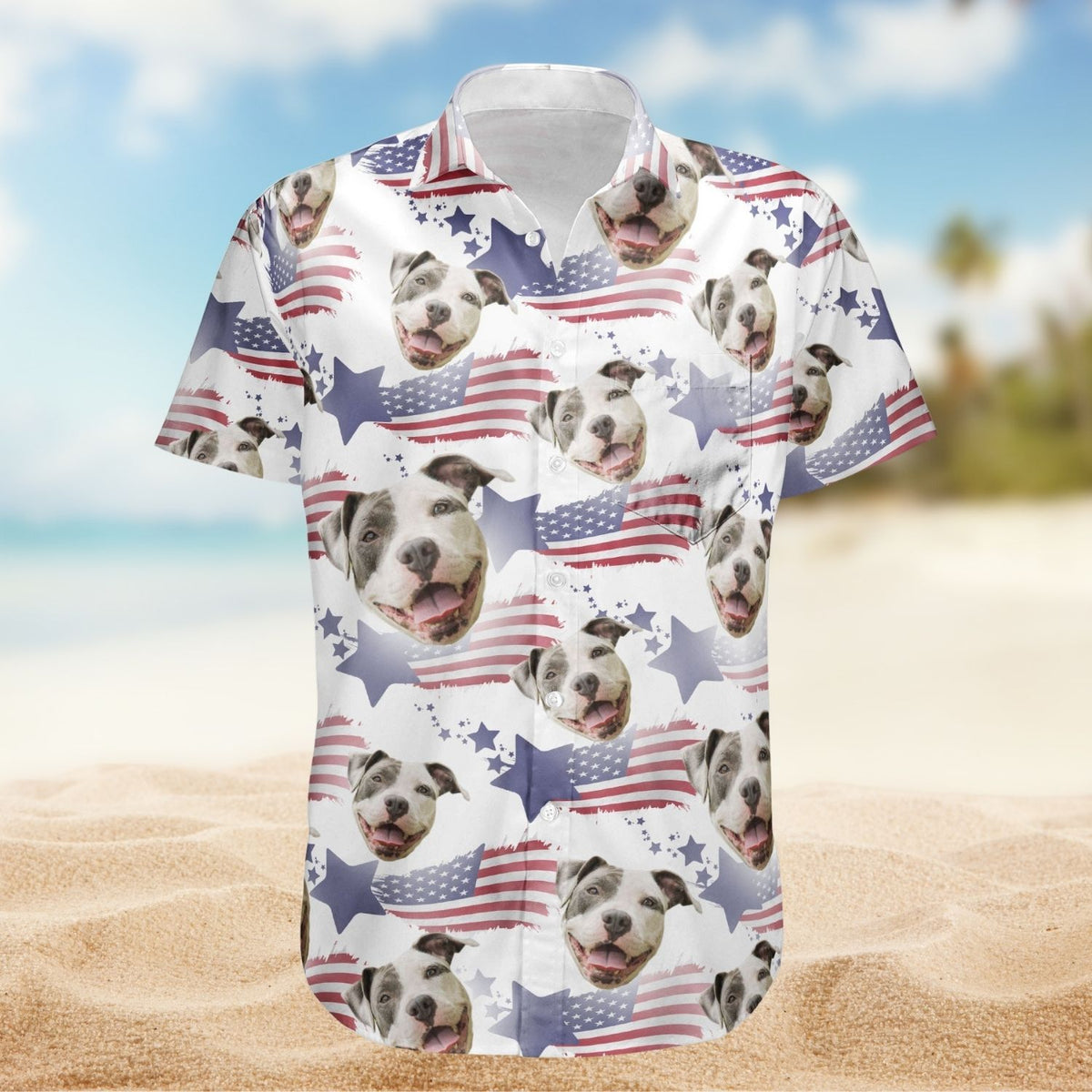 Custom Photo Aloha Shirt – Best Dog Dad - Personalized Hawaiian Shirt