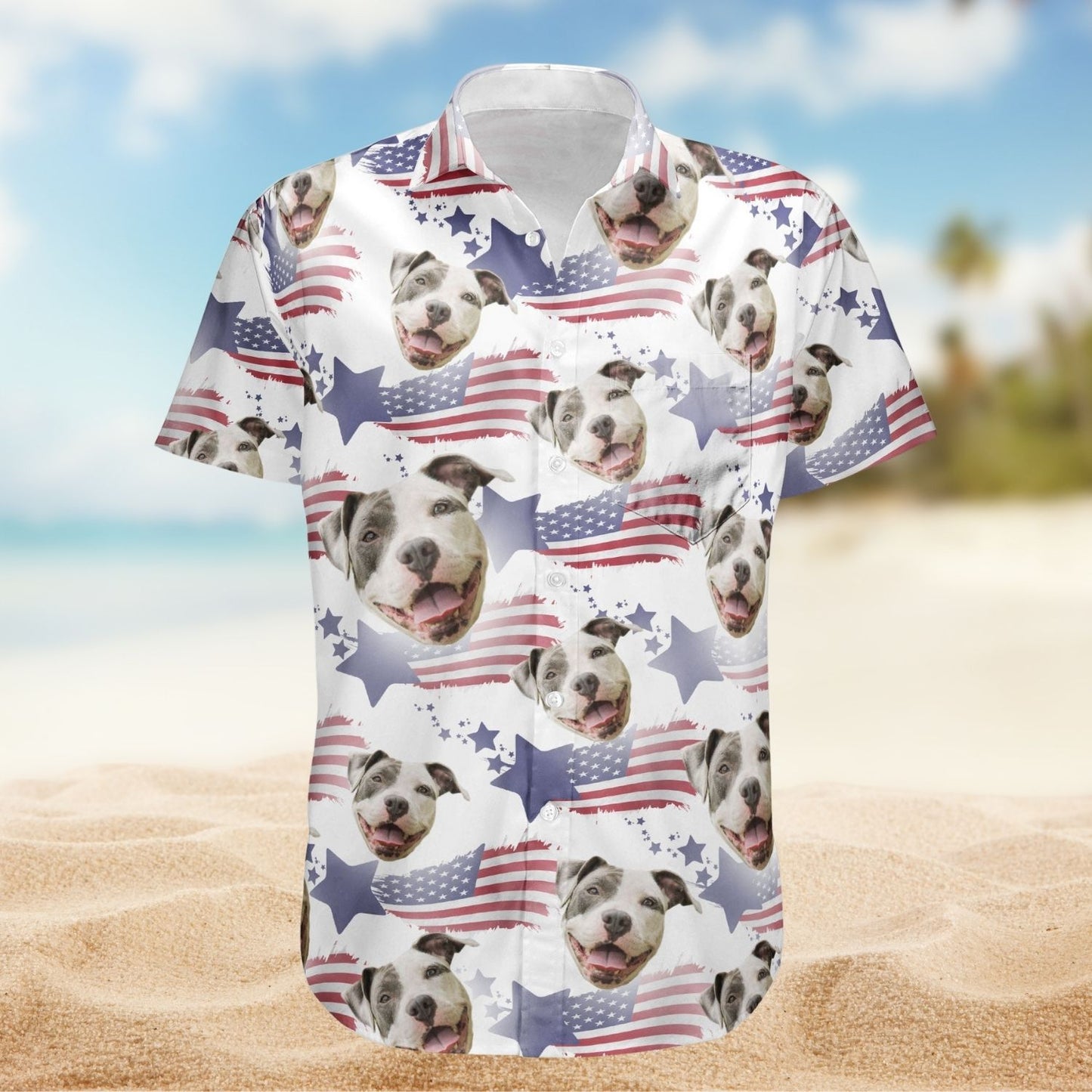 Custom Photo Aloha Shirt – Best Dog Dad - Personalized Hawaiian Shirt