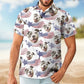 Custom Photo Aloha Shirt – Best Dog Dad - Personalized Hawaiian Shirt