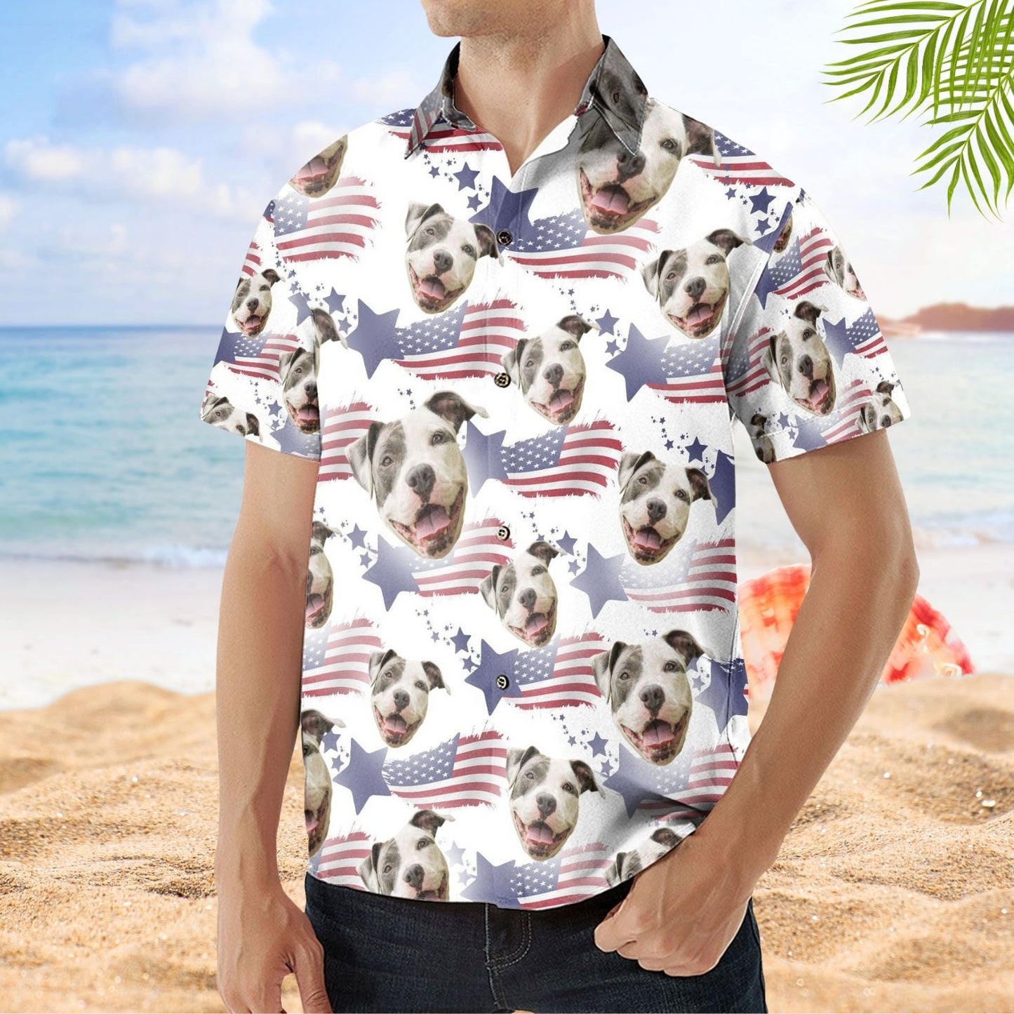 Custom Photo Aloha Shirt – Best Dog Dad - Personalized Hawaiian Shirt
