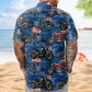 Personalized Bike Aloha Shirt – Custom Vintage Bikes Photo Motorbicycles For Bikers, Men, Husband - Custom Photo Hawaiian Shirt
