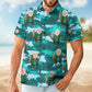 Fishing Man Funny Angler Theme – Personalized Photo Hawaiian Shirt