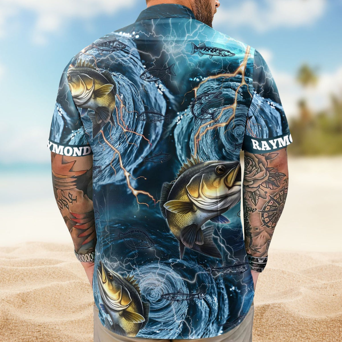 Fishing Bass Fish Whirlpool Ocean Aloha for Men – Custom Hawaiian Shirts
