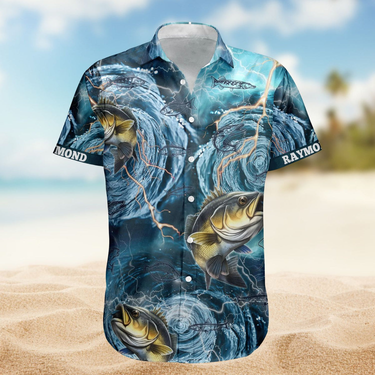 Fishing Bass Fish Whirlpool Ocean Aloha for Men – Custom Hawaiian Shirts