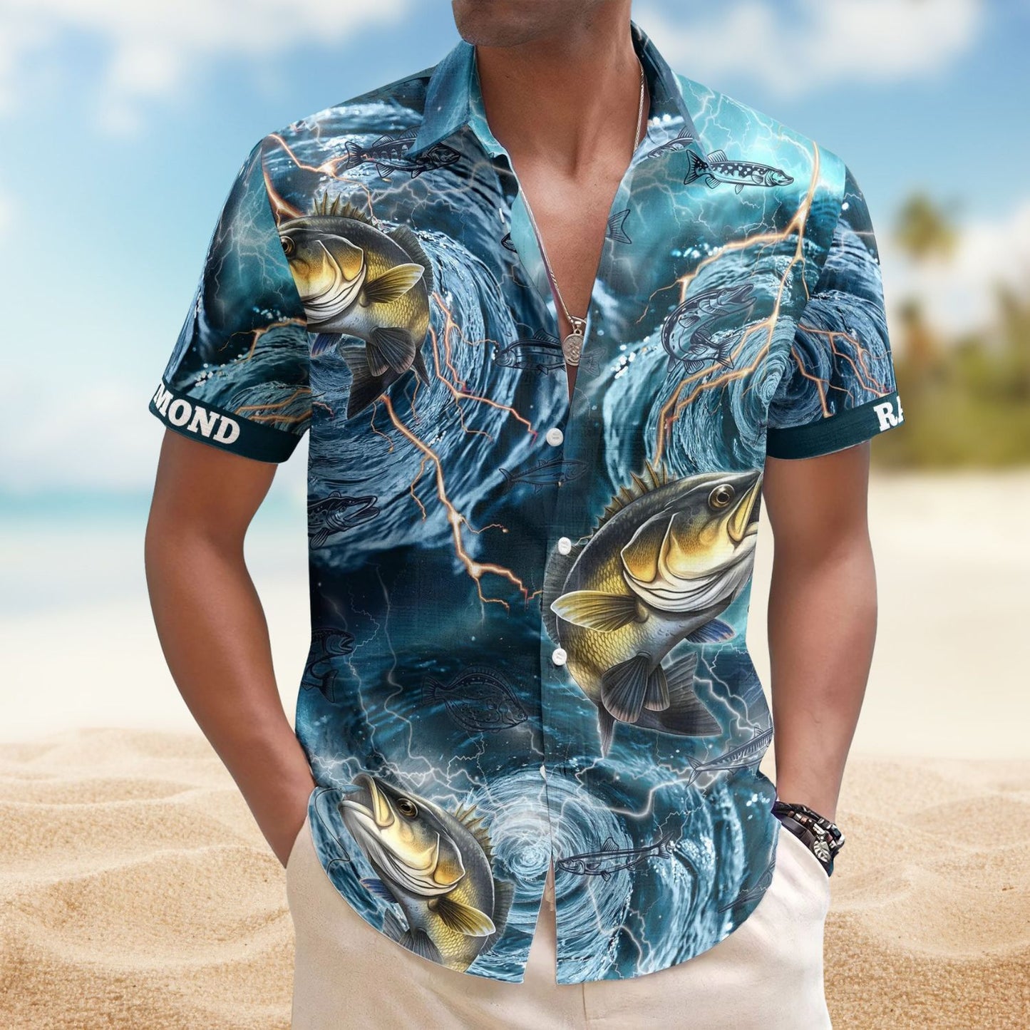 Fishing Bass Fish Whirlpool Ocean Aloha for Men – Custom Hawaiian Shirts