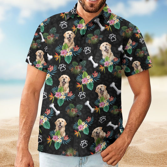 Custom Aloha Shirt - Dog Hawaiian Personalized Photo Hawaiian With Pocket Shirt