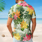 Novelty Vacation Shirt - Funny Big Belly Aloha With Tropical Flowers Custom Hawaiian Shirt