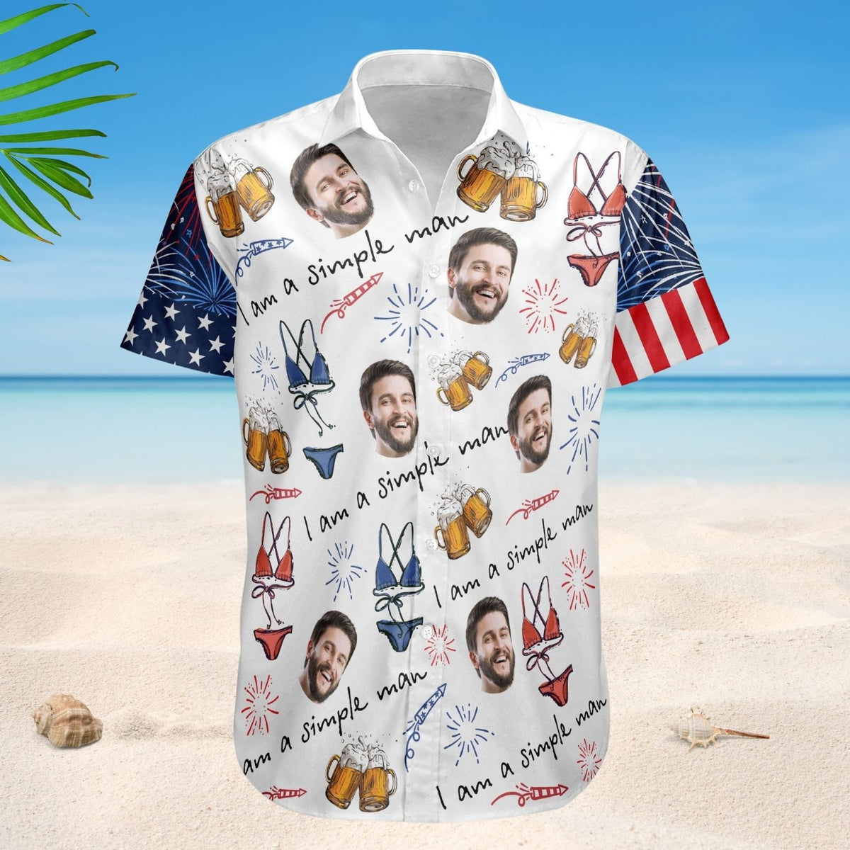 Custom Photo Aloha Shirt – I Am A Simple Man - Personalized Photo Hawaiian Shirt