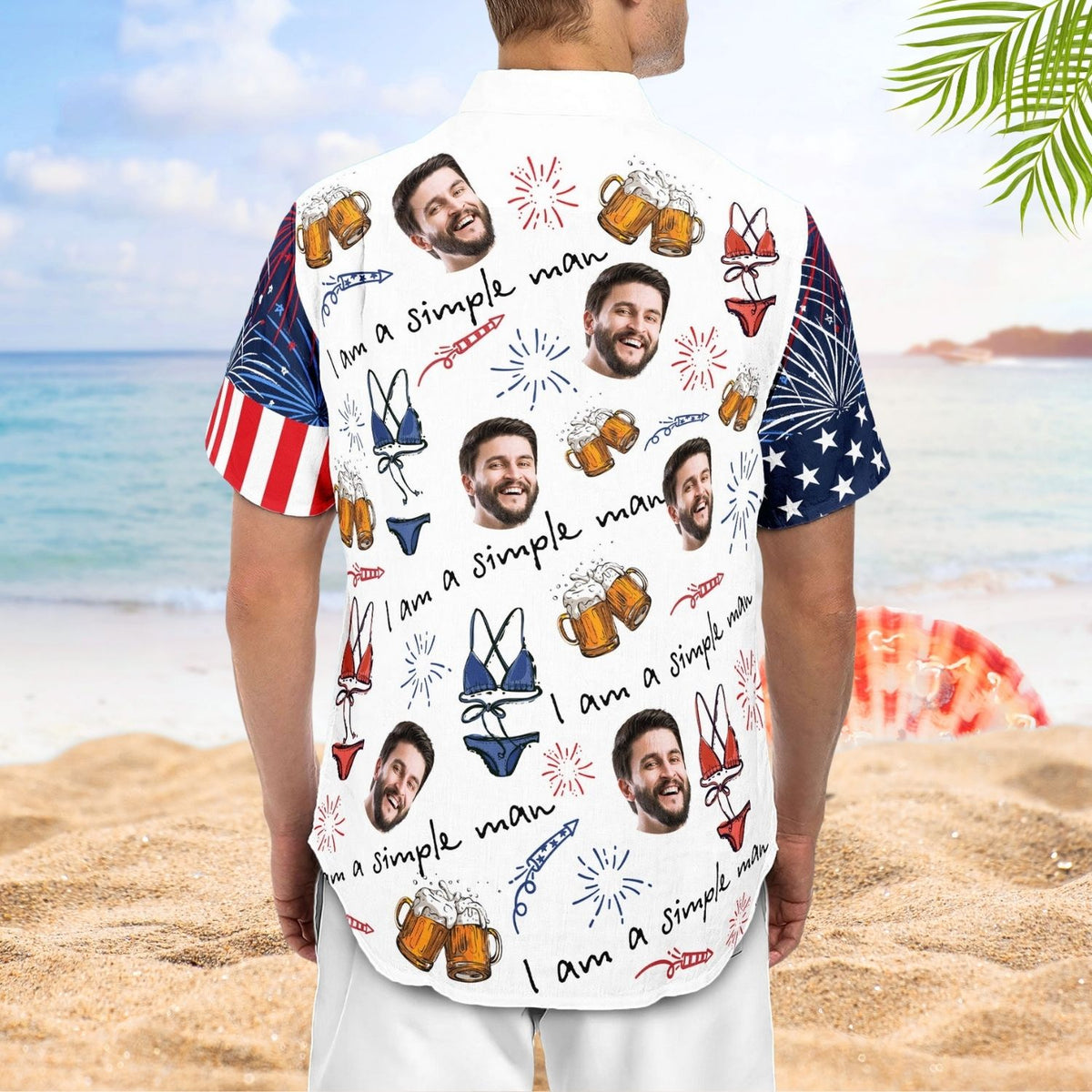 Custom Photo Aloha Shirt – I Am A Simple Man - Personalized Photo Hawaiian Shirt