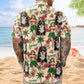 Personalized Aloha Shirt – Custom Photo With Hula Girl Tropical Pattern Hawaiian Shirt - Custom Photo Hawaiian Shirts