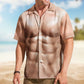 Men’s Muscle Six-Pack Abs Funny Ugly Hawaiian Shirt – Personalized Hawaiian Shirt