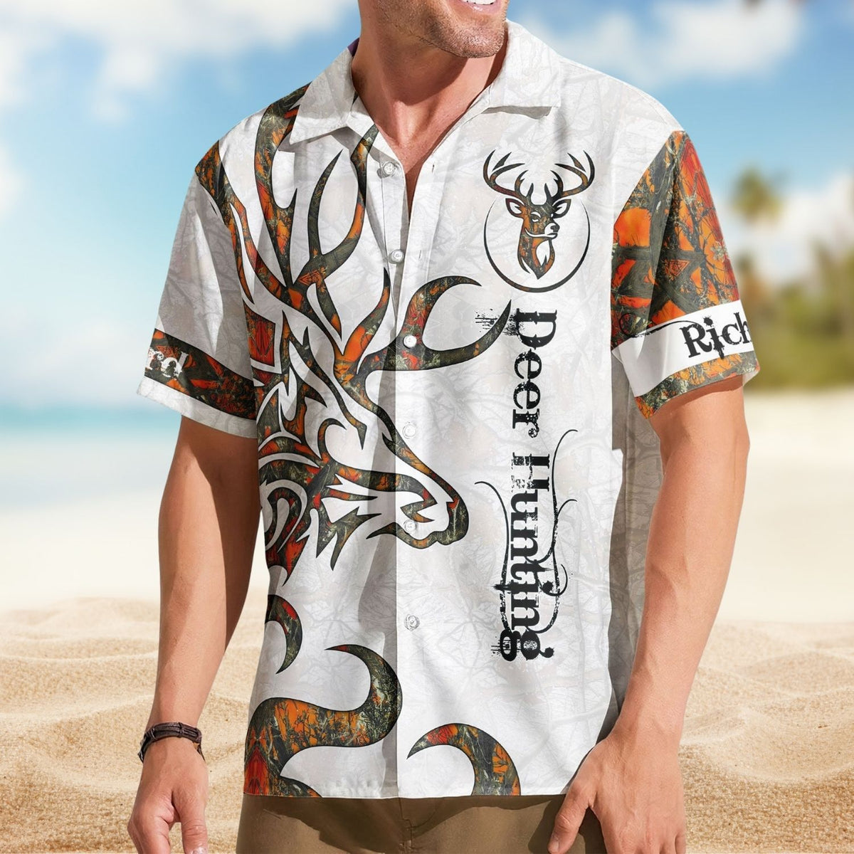 Personalized Hunting Aloha Shirt – Deer Hunting Camo Realtree Custom Name Tactical Aloha Shirts - Custom Hawaiian Shirts