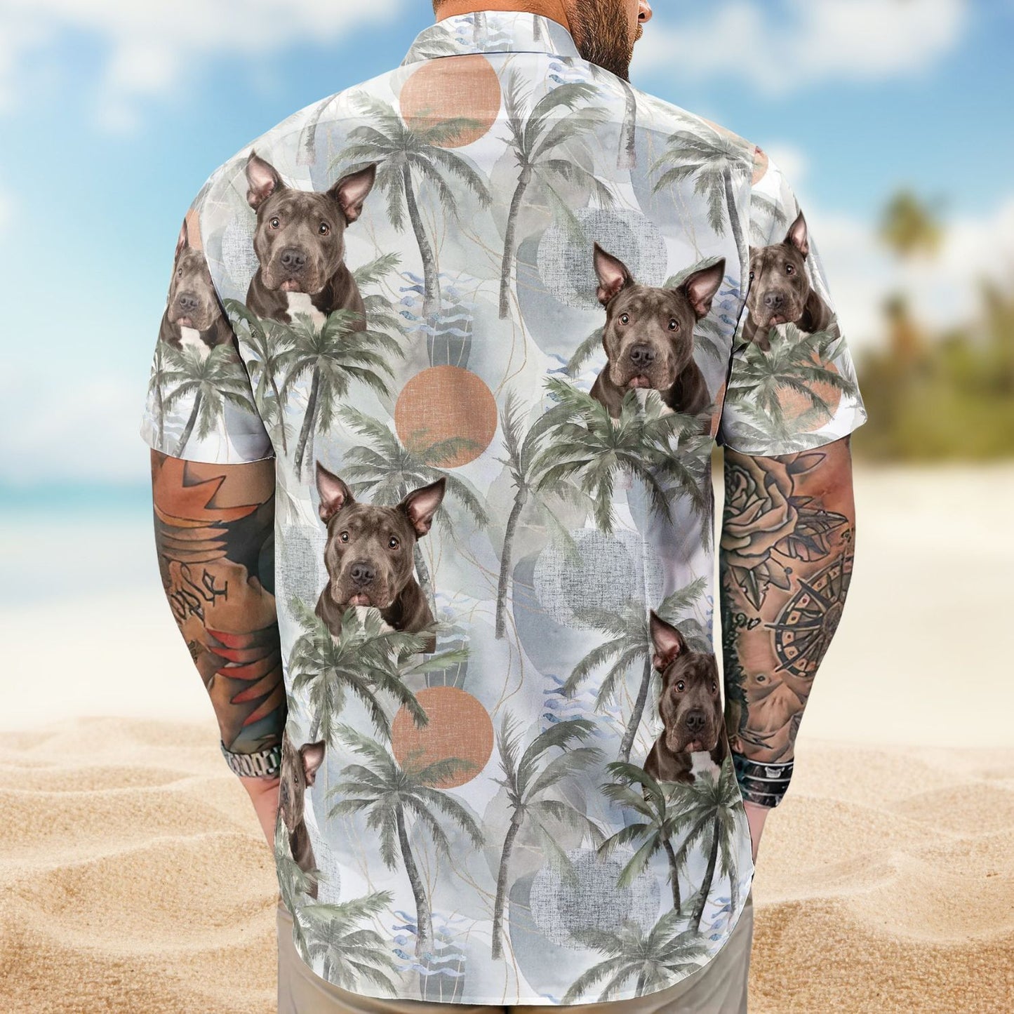 Dog & Cat Tropical Style – Personalized Photo Hawaiian Shirt