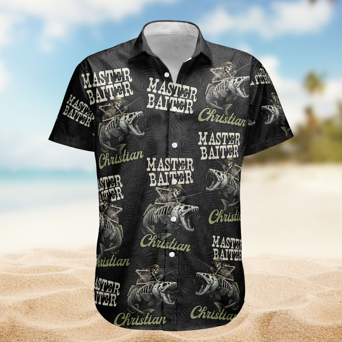 Master Baiter Funny Fishing Theme – Personalized Hawaiian Shirt