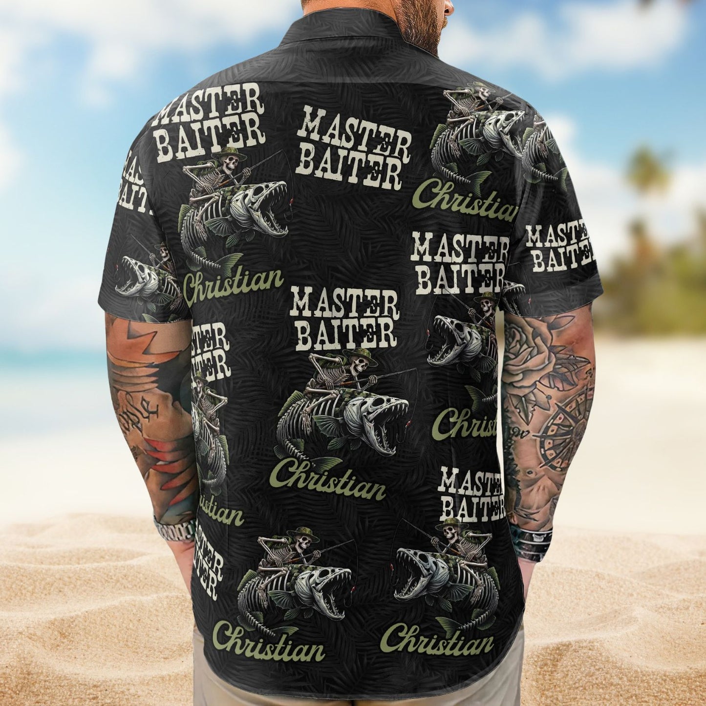 Master Baiter Funny Fishing Theme – Personalized Hawaiian Shirt