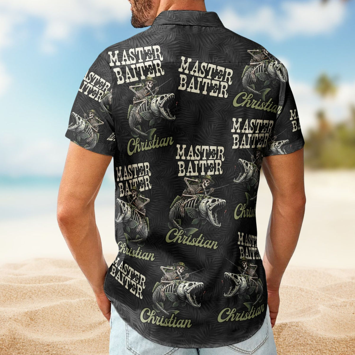 Master Baiter Funny Fishing Theme – Personalized Hawaiian Shirt