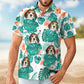 Custom Photo Aloha Shirt – Funny Family Pet Face - Personalized Photo Hawaiian Shirt