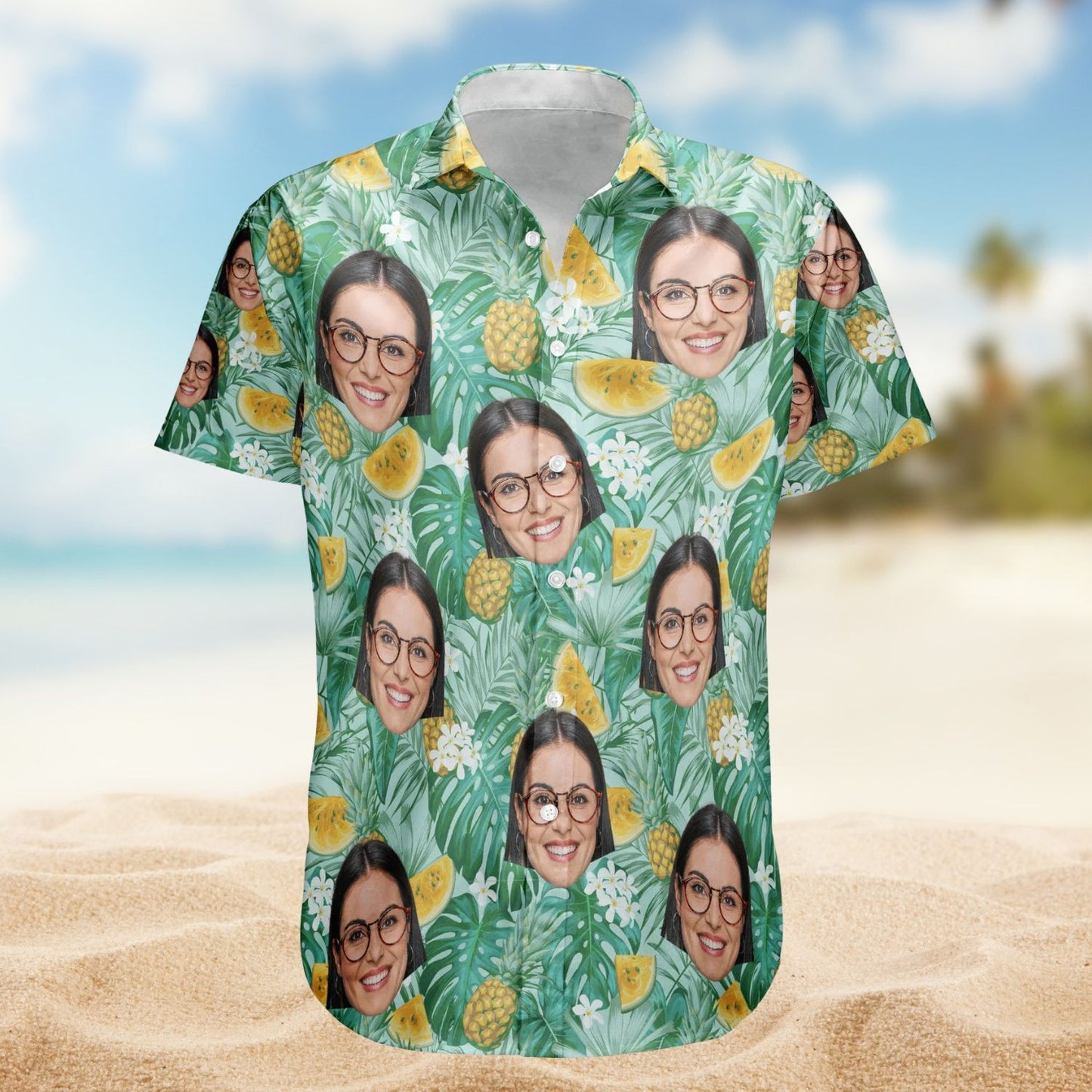 Custom Face Photo – Personalized Hawaiian Shirt