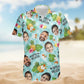 Family Vacation Matching Outfit – Personalized Photo Hawaiian Shirt