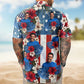 American Flag Tropical Vintage Aloha Independence Day – Custom Photo Hawaiian Shirts