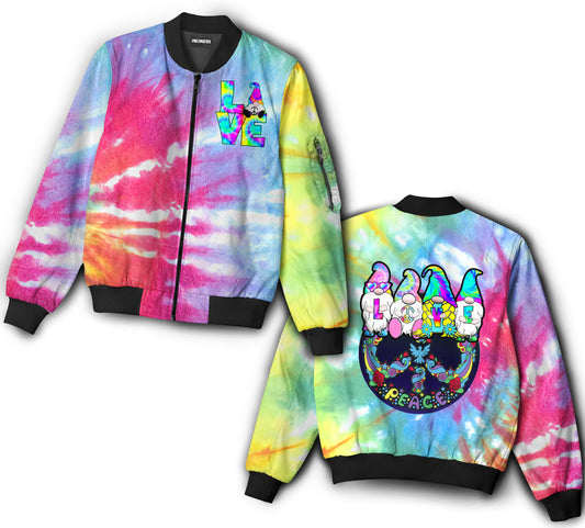 Hippie peace colorful - Bomber jacket - BOMJ07TNH030921-Owls Matrix