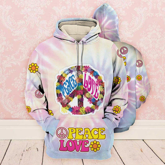 Hippie Peace And Life Art - 3D Hoodie