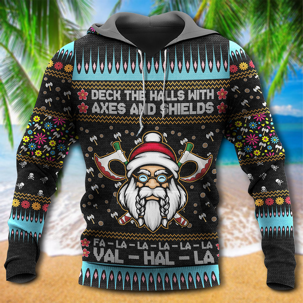 Viking Holiday Battle Humor Quote Art – 3D Hoodie