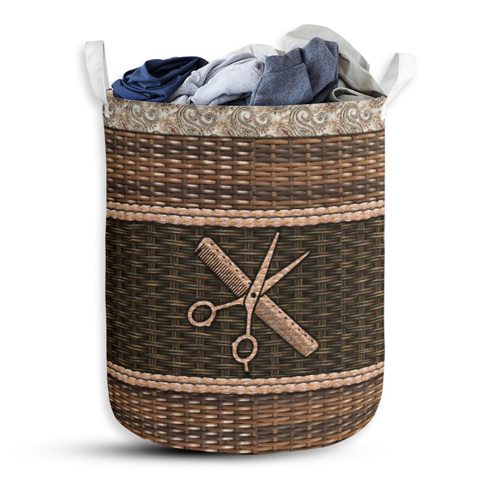 Hairstylist Fabric Border - Laundry Basket - Owls Matrix LTD