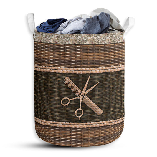 Hairstylist Fabric Border - Laundry Basket - Owls Matrix LTD