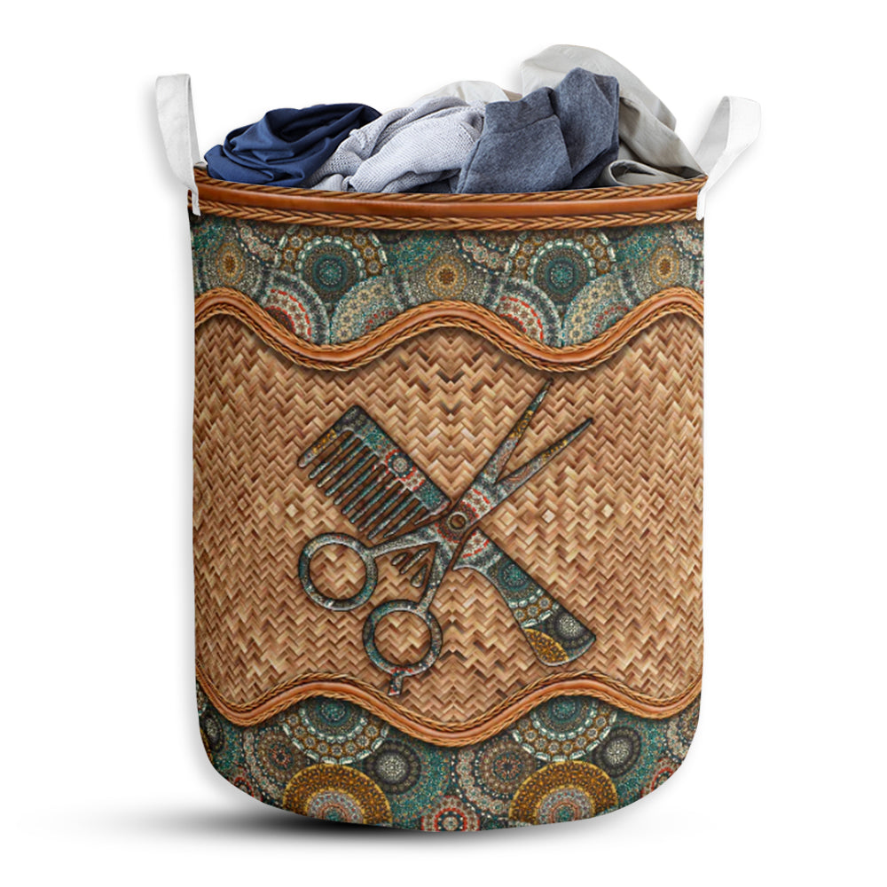 Hairstylist Rattan Mandala - Laundry Basket - Owls Matrix LTD