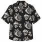 Halloween Hawaiian Shirt- Anatomical Heart Skull Print for Fall