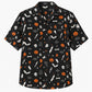 Halloween Hawaiian Shirt- Doodle Halloween Icon Print for Fall