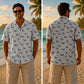 Halloween Hawaiian Shirt- Flying Bats Grey Print Fall Design
