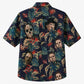 Halloween Hawaiian Shirt- Horror Faces Palm Leaf Print for Fall