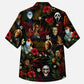Halloween Hawaiian Shirt- Horror Legends Tropical Print for Fall