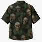 Halloween Hawaiian Shirt- Jungle Skull Cactus Print for Fall