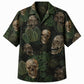 Halloween Hawaiian Shirt- Jungle Skull Cactus Print for Fall