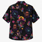 Halloween Hawaiian Shirt- Neon Horror Icons Floral Print for Fall