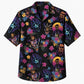 Halloween Hawaiian Shirt- Neon Horror Sunset Print for Autumn